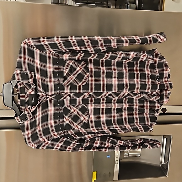 💕RAILS💕 Rex Plaid Button Down Shirt ~ Charcoal Berry Blush Small S NWT - Picture 1 of 12